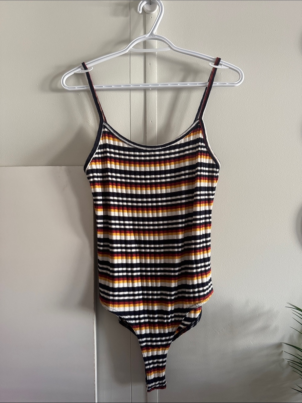 FOREVER 21 Striped Bodysuit M